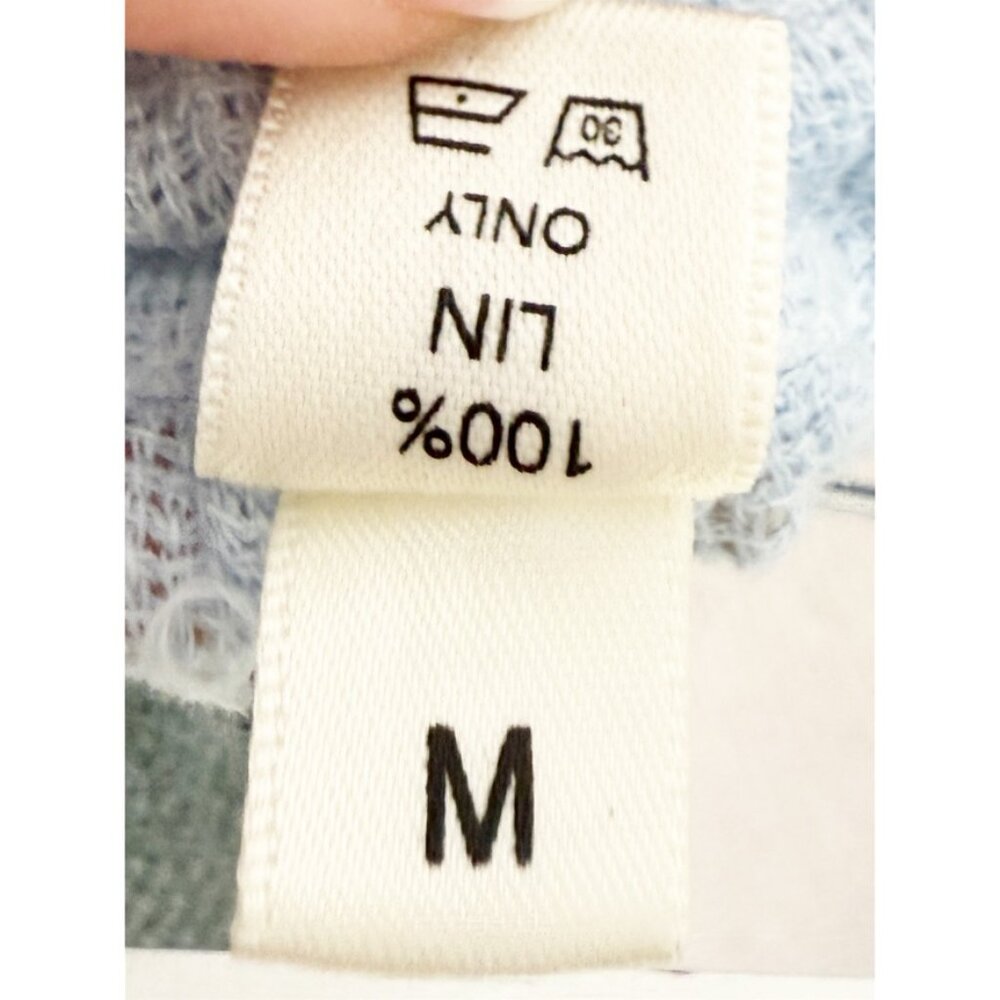 Sunday St. Tropez Commando Linen Pants Blue M - Picture 9 of 12